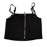 Fun & Fun Top Bretelline Tinta Unita per Bambina FCJTP16591 NERO FUN & FUN 