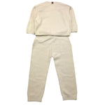 TOMMY HILFIGER completo 2 pezzi maglia-pantalone tinta unita Panna per Neonato KN0K01730 PANNA TOMMY HILFIGER 