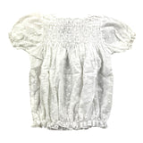 Bamboom+Babies White Half Sleeve Openwork Solid Color Dress For Baby Girl