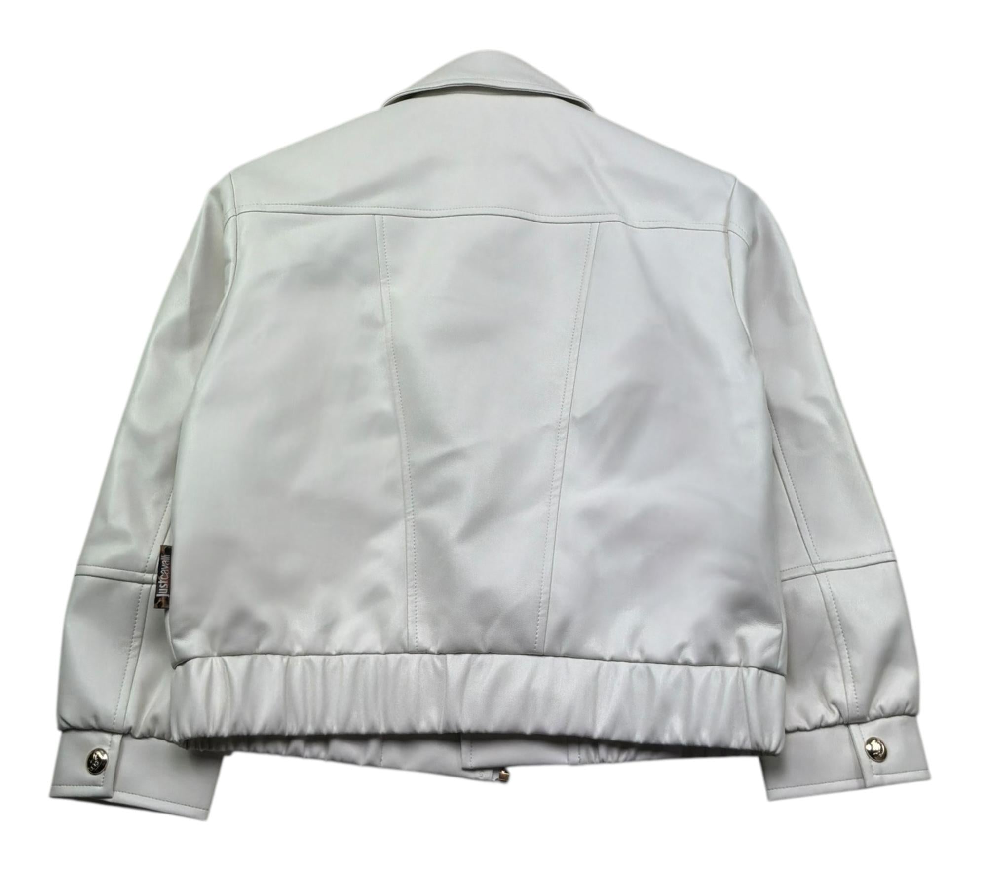 Just Cavalli Chiodo In Ecopelle Tinta Unita per Bambina JGP26121GB PANNA JUST CAVALLI 