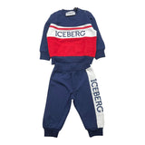 ICEBERG completo tuta 2pz bicolore felpa-pantalone Blu per Neonato CFICE5306NB BLU ICEBERG 