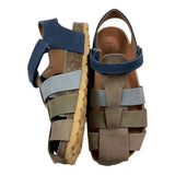 Eli Tricolore Sandals With Multicolor Buckle Closure For Children
