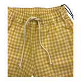 Aventiquattrore Bermuda Solid Color with Yellow Check Pattern for Newborns
