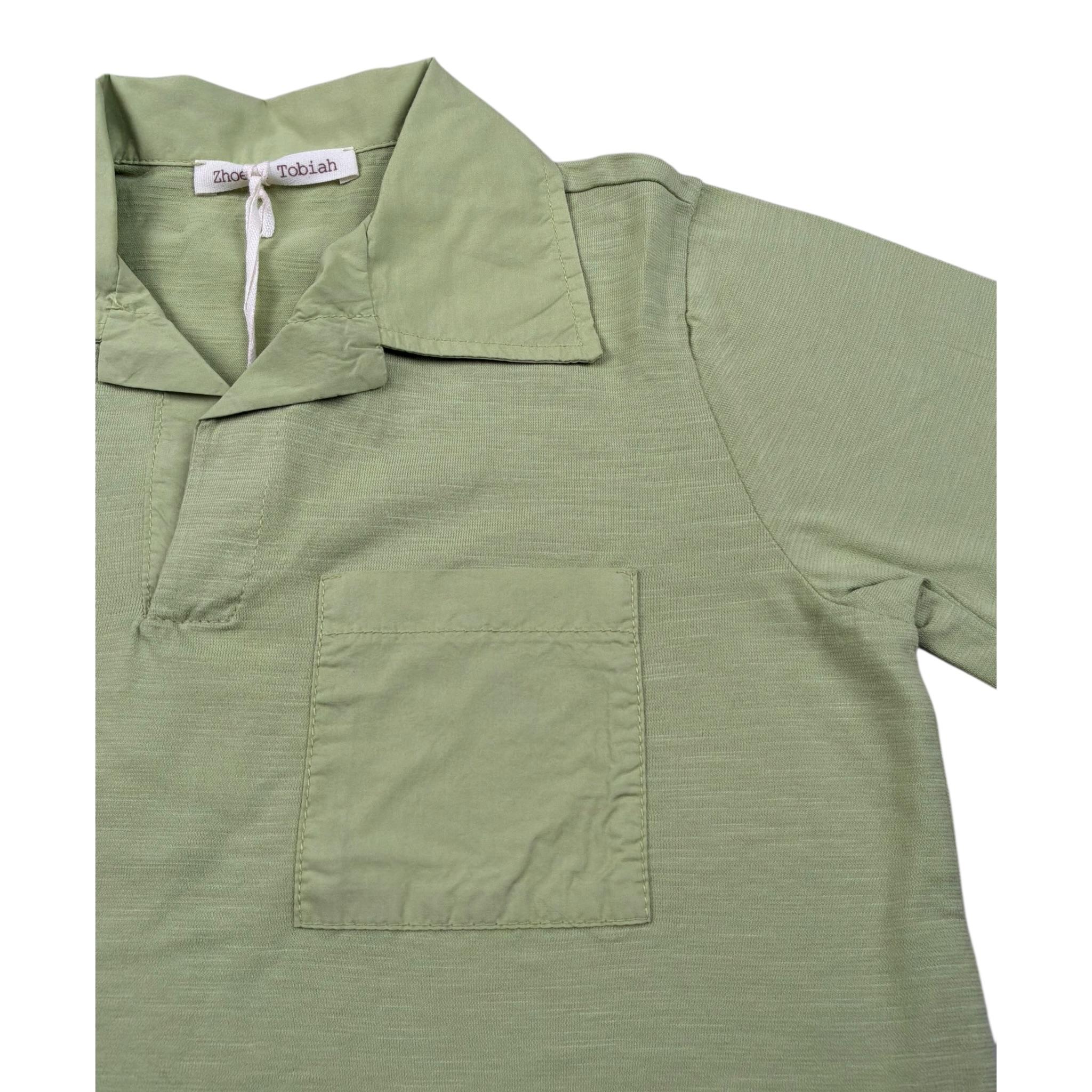 Zhoe & Tobiah Polo Mezza Manica Tinta Unita per Bambino BSE18MJ VERDE ZHOE & TOBIAH 