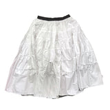 Meimeij Solid Color Skirt With Contrast Elastic Waist White For Girls