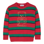 MOSCHINO maglia girocollo bicolore con orso Rosso/verde per Bambino HMW010X ROSSO/VERDE MOSCHINO 