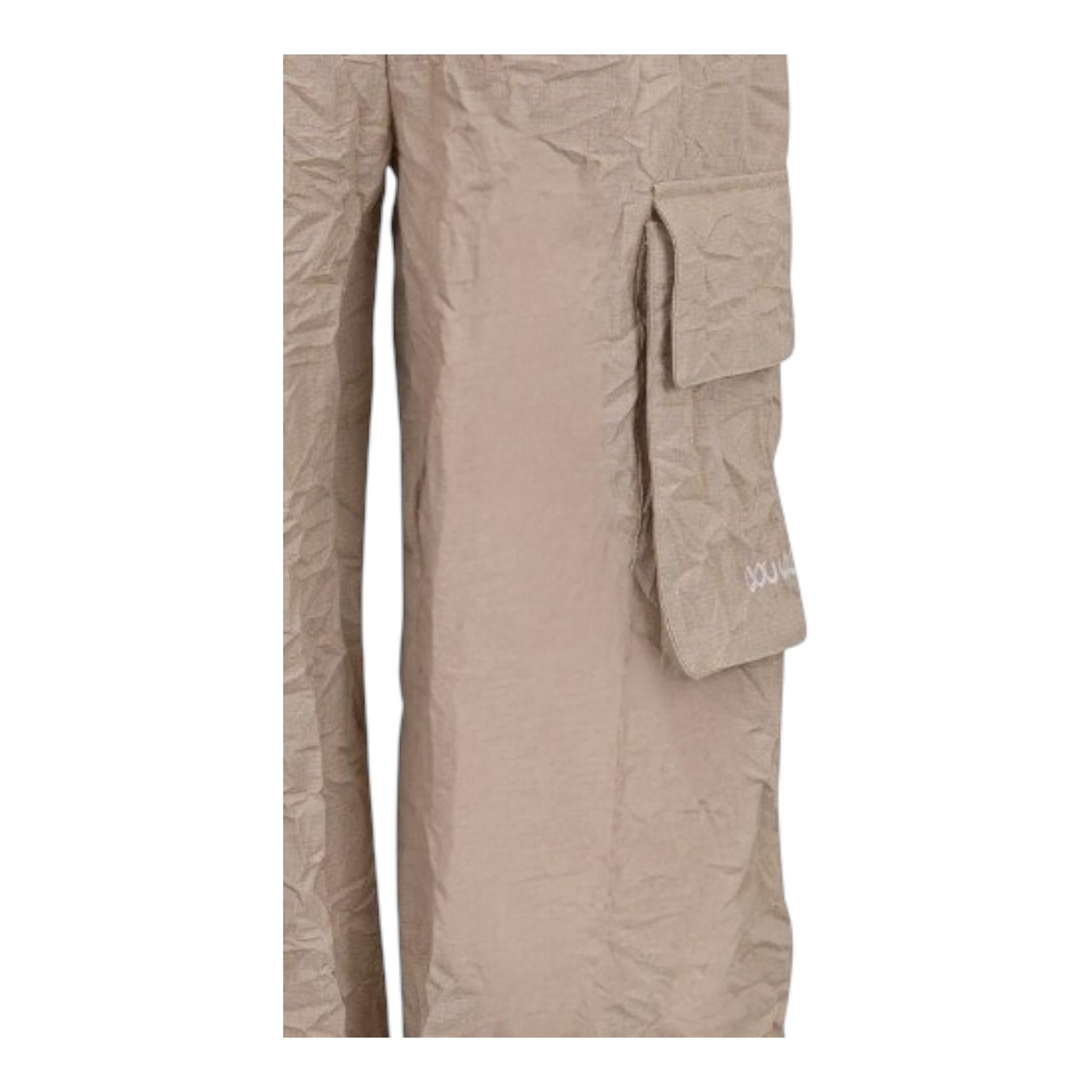 Dou Dou Pantalone Modello Cargo Tinta Unita con Tasconi per Bambina DW6P90 FANGO DOU DOU 