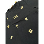 Elisabetta Franchi T-Shirt Girocollo Tinta Unita con Stampa per Bambina EFTS188 NERO ELISABETTA FRANCHI 