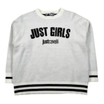 Just Cavalli Maglia Girocollo Tinta Unita con Stampa per Bambina JGP26180MA BIANCO JUST CAVALLI 
