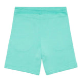Dsquared2 Bermuda Shorts In Solid Color Tracksuit With Logo Print And Elastic Waist Aqua Green For Boys