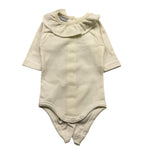 BABIDU body manica lunga tinta unita con colletto Panna per Neonata BODY1 PANNA BABIDU 