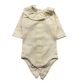 BABIDU body manica lunga tinta unita con colletto Panna per Neonata BODY1 PANNA BABIDU 
