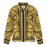 Versace Plain Black Patterned Shirt For Girls