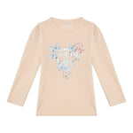 Guess Shirt Girocollo Tinta Unita con Stampa per Neonata K5RI08K6YW4 ROSA GUESS 