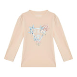 Guess Shirt Girocollo Tinta Unita con Stampa per Neonata K5RI08K6YW4 ROSA GUESS 
