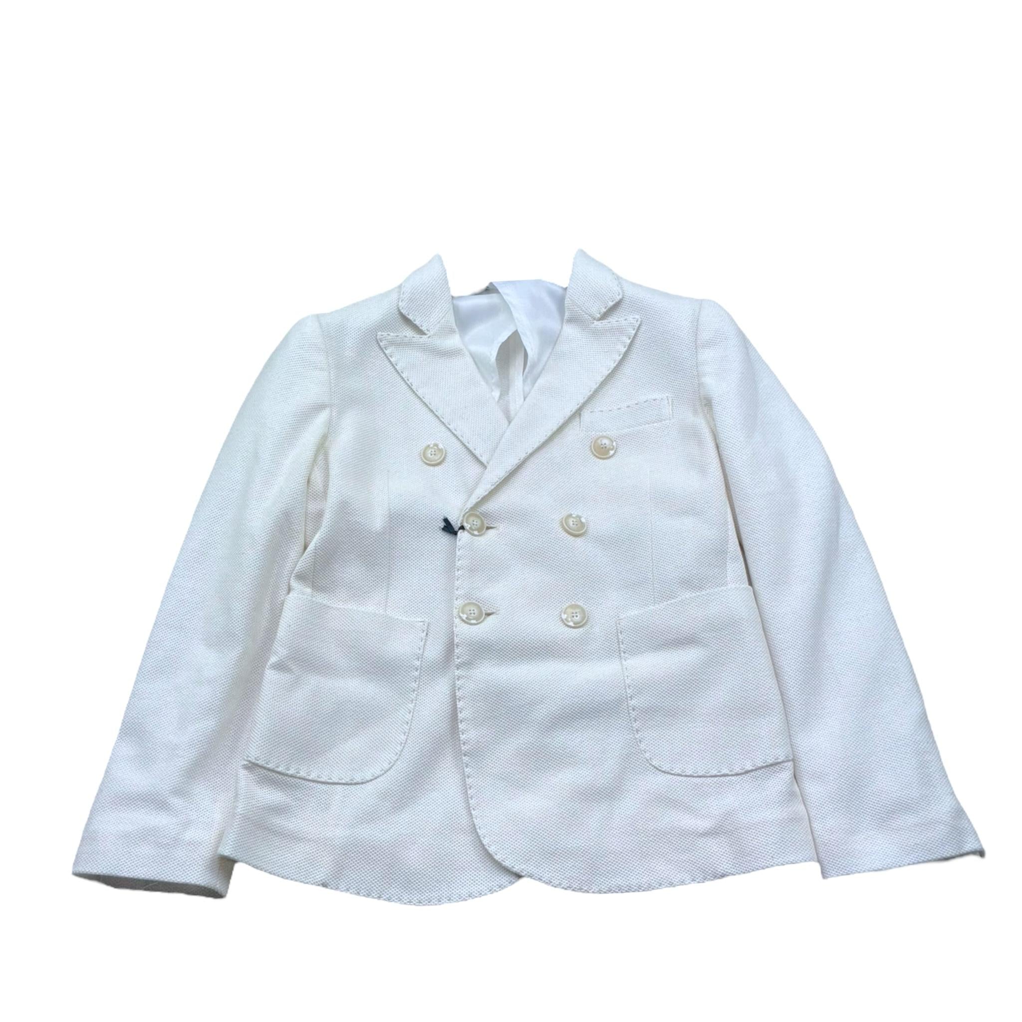 Manuel & Frank Giacca Tinta Unita con Bottoni per Bambino MF6376R BIANCO MANUEL & FRANK 