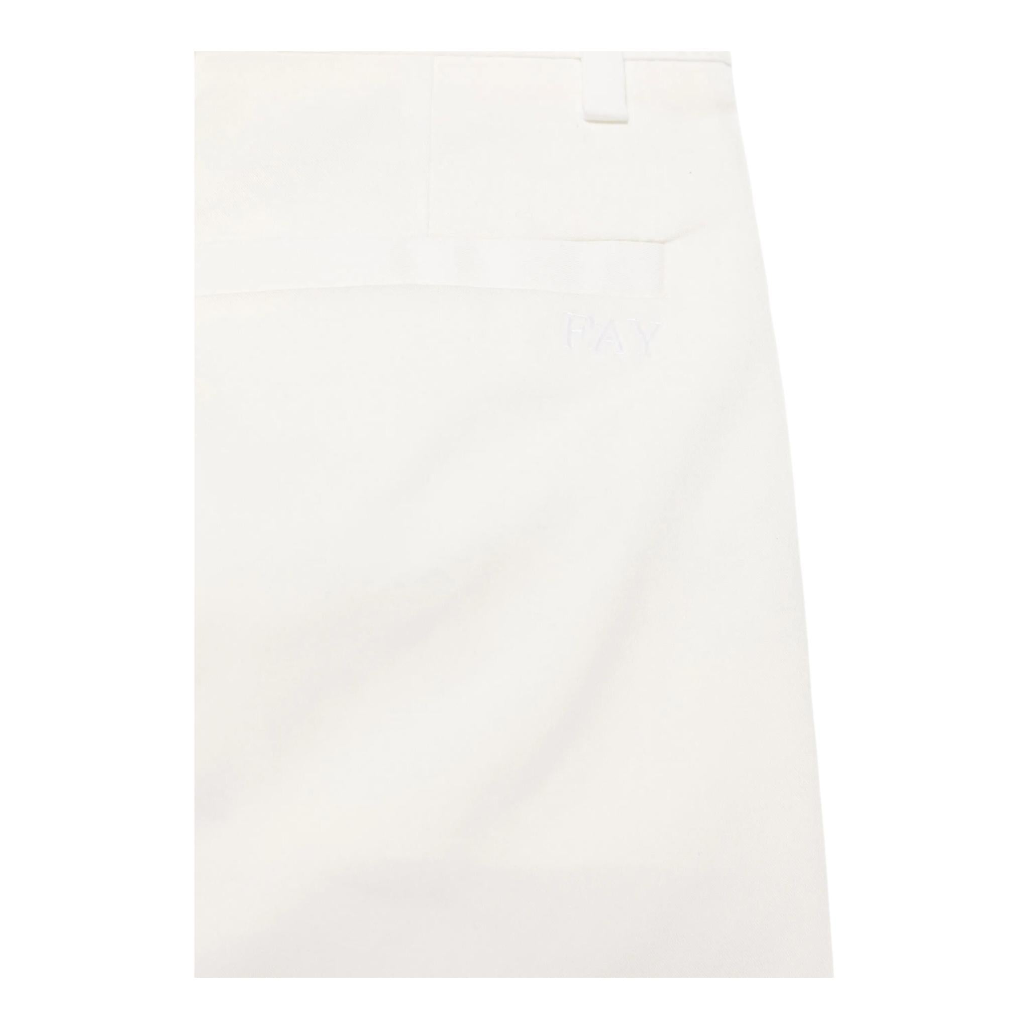 Fay Pantalone Tinta Unita con Girovita Regolabile per Bambino FW6P10 BIANCO FAY 