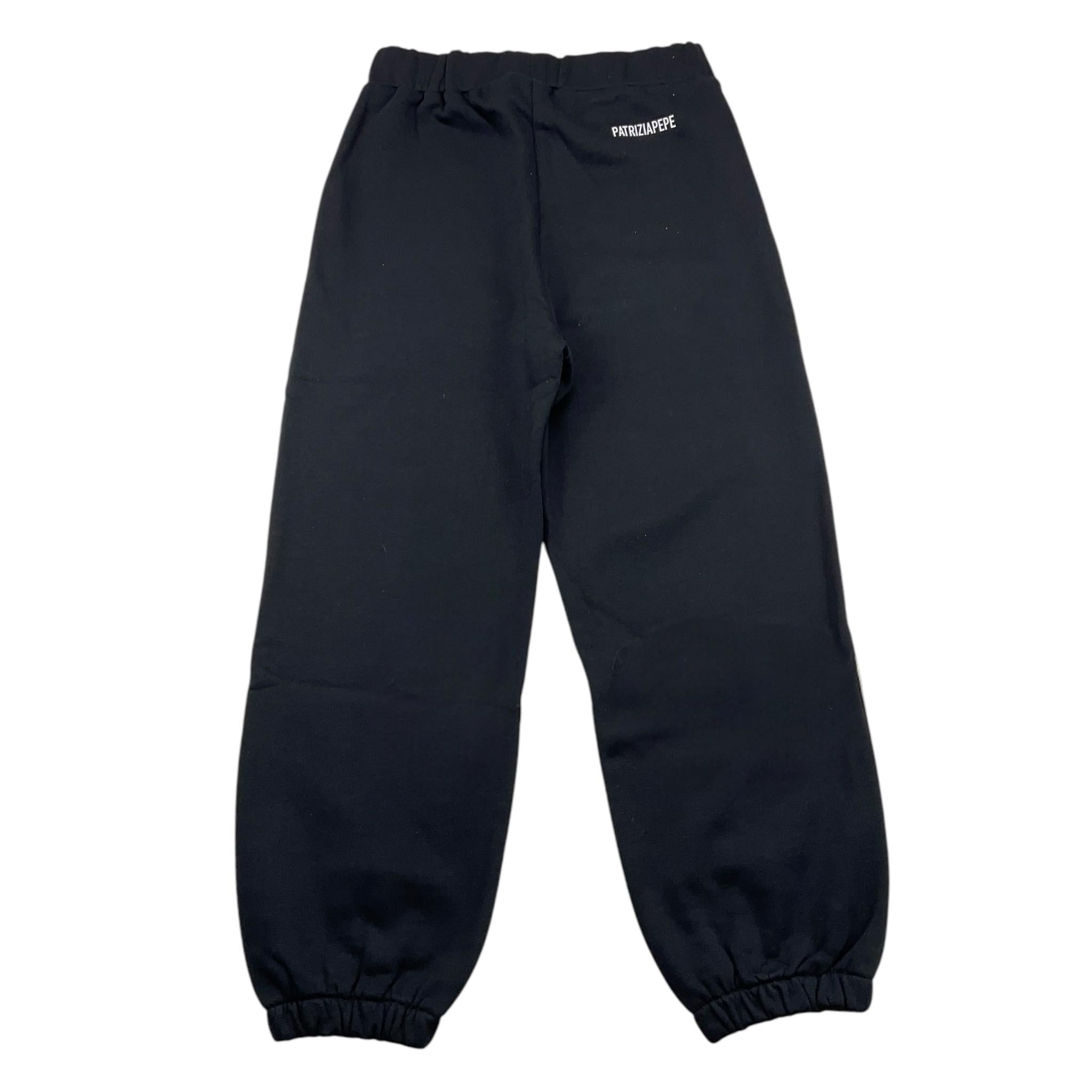 PATRIZIA PEPE pantalone tuta tinta unita con logo Nero per Bambina 7P0354 NERO PATRIZIA PEPE 