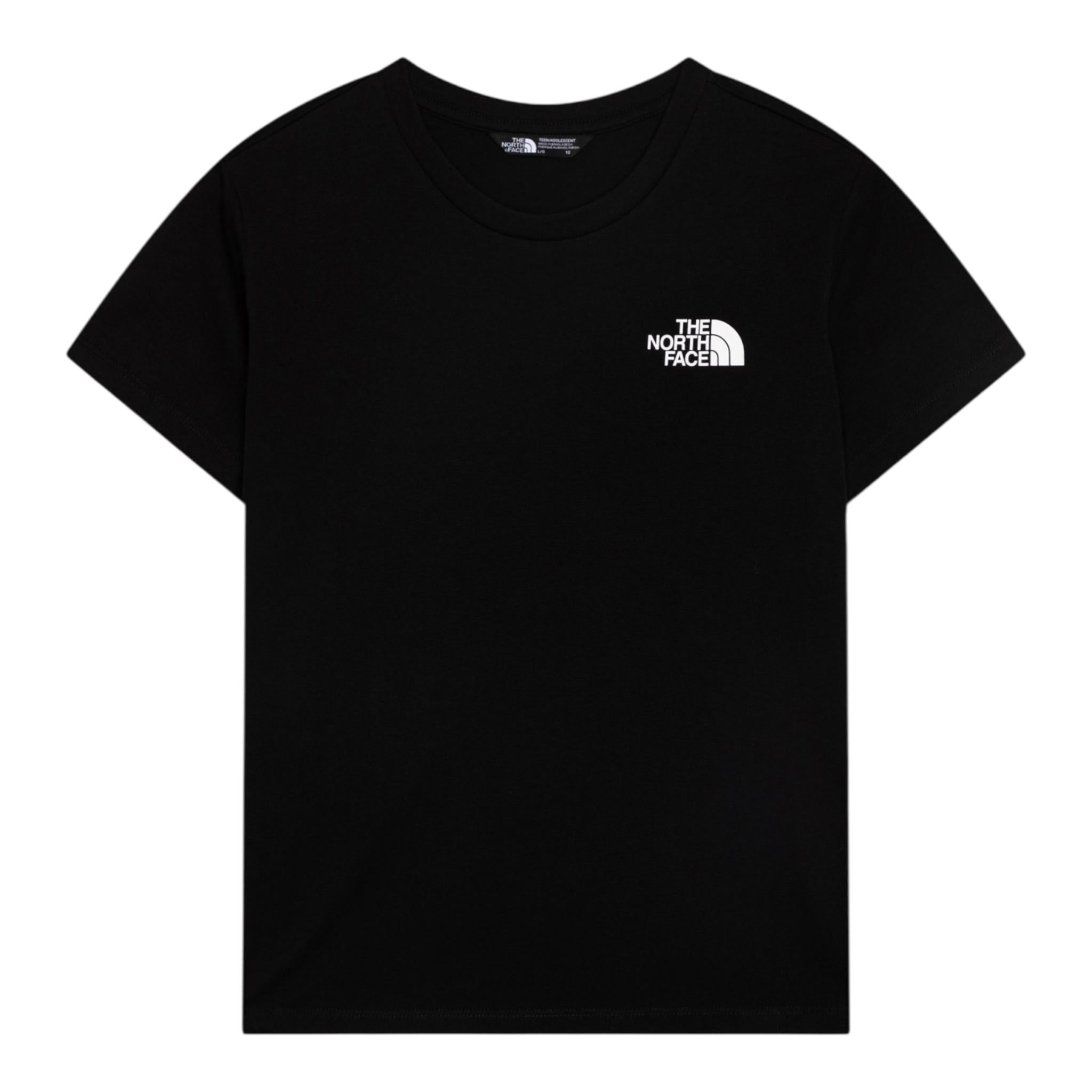 The North Face T-Shirt Girocollo Tinta Unita con Stampa per Bambino NF0A8DRPJK3 NERO THE NORTH FACE 
