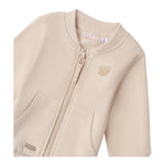 MINI BANDA felpa tinta unita girocollo con zip Beige per Neonato 3A677 BEIGE MINI BANDA 