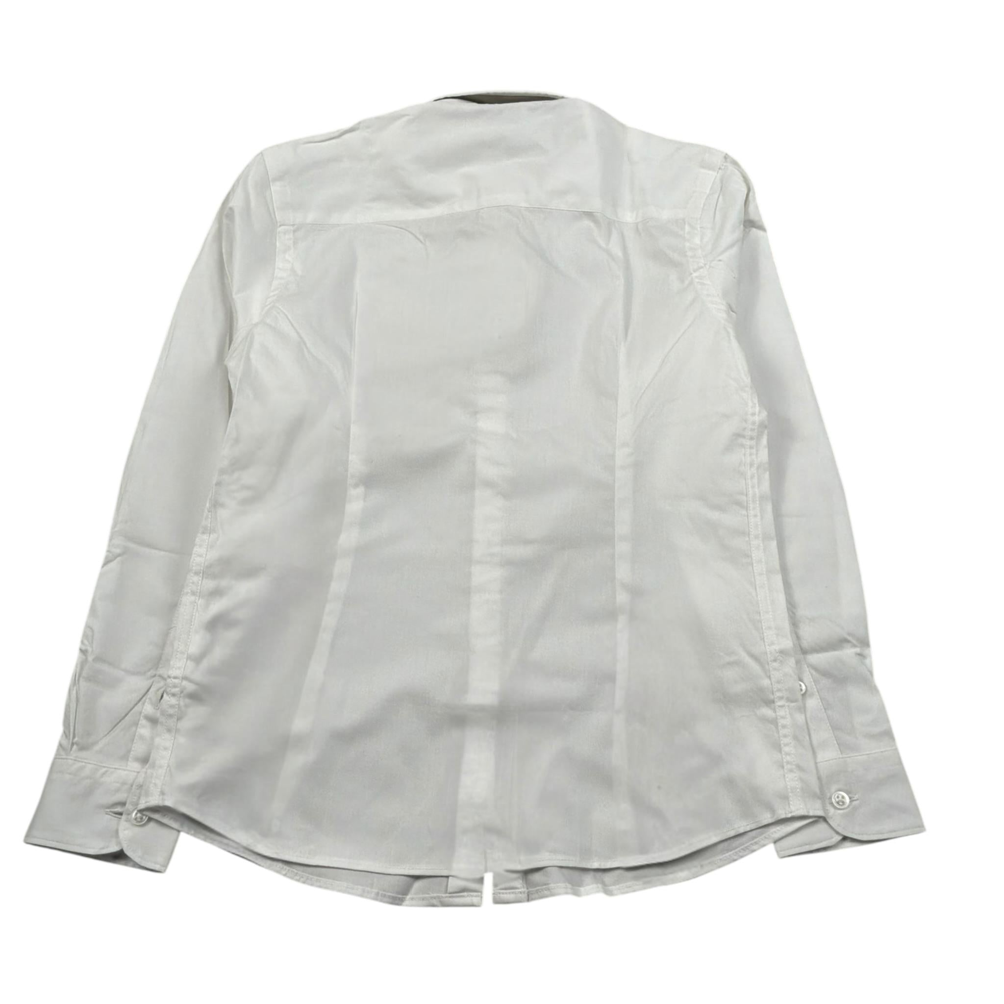 Manuel Ritz Camicia Manica Lunga tinta unita con Logo Bianco per Bambino MR0263X BIANCO MANUEL RITZ 