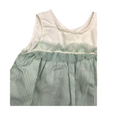 Squid Dress Sleeveless Striped Pattern Green For Baby Girl