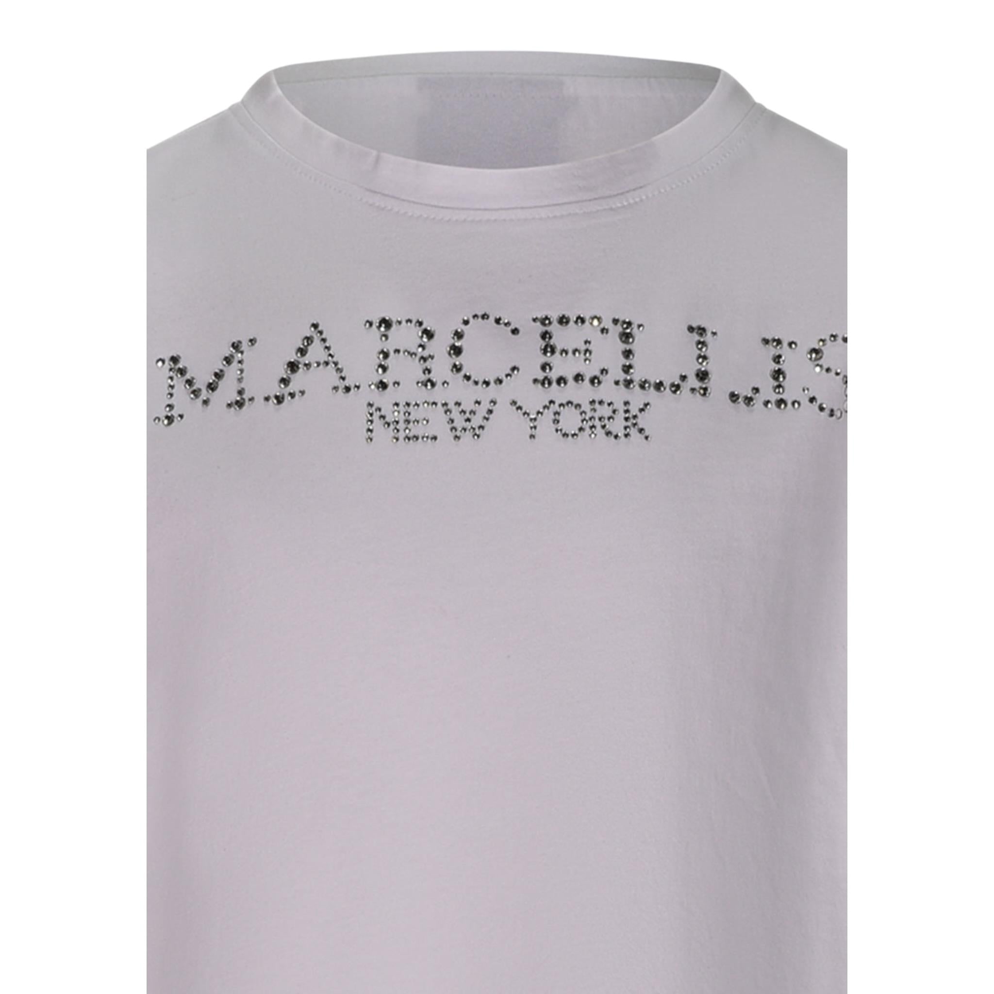 Marc Ellis T-Shirt tinta unita con Stampa Bianco per Bambina JMJTS01208X BIANCO MARC ELLIS 