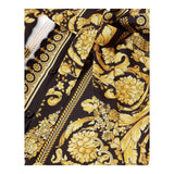 Versace Solid Color Dress With Black Shirt Pattern Print For Girls