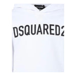 DSQUARED2 felpa tinta unita con stampa e cappuccio Bianco per Bambino DQ2613 BIANCO DSQUARED2 