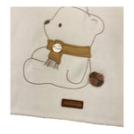MINI BANDA coperta tinta unita con ricamo orso Panna/beige per Neonato 3A309 PANNA/BEIGE MINI BANDA 
