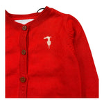 TRUSSARDI cardigan tinta unita con logo Rosso per Neonato TIA25010 ROSSO TRUSSARDI 