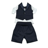Never Too Completo 4 Pezzi Camicia-Bermuda-Gilet-Papillion per Neonato GM2242N BLU NEVER TOO 