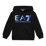 EMPORIO ARMANI felpa tinta unita con cappuccio e stampa Nero per Bambino 6RBM64 NERO EMPORIO ARMANI 