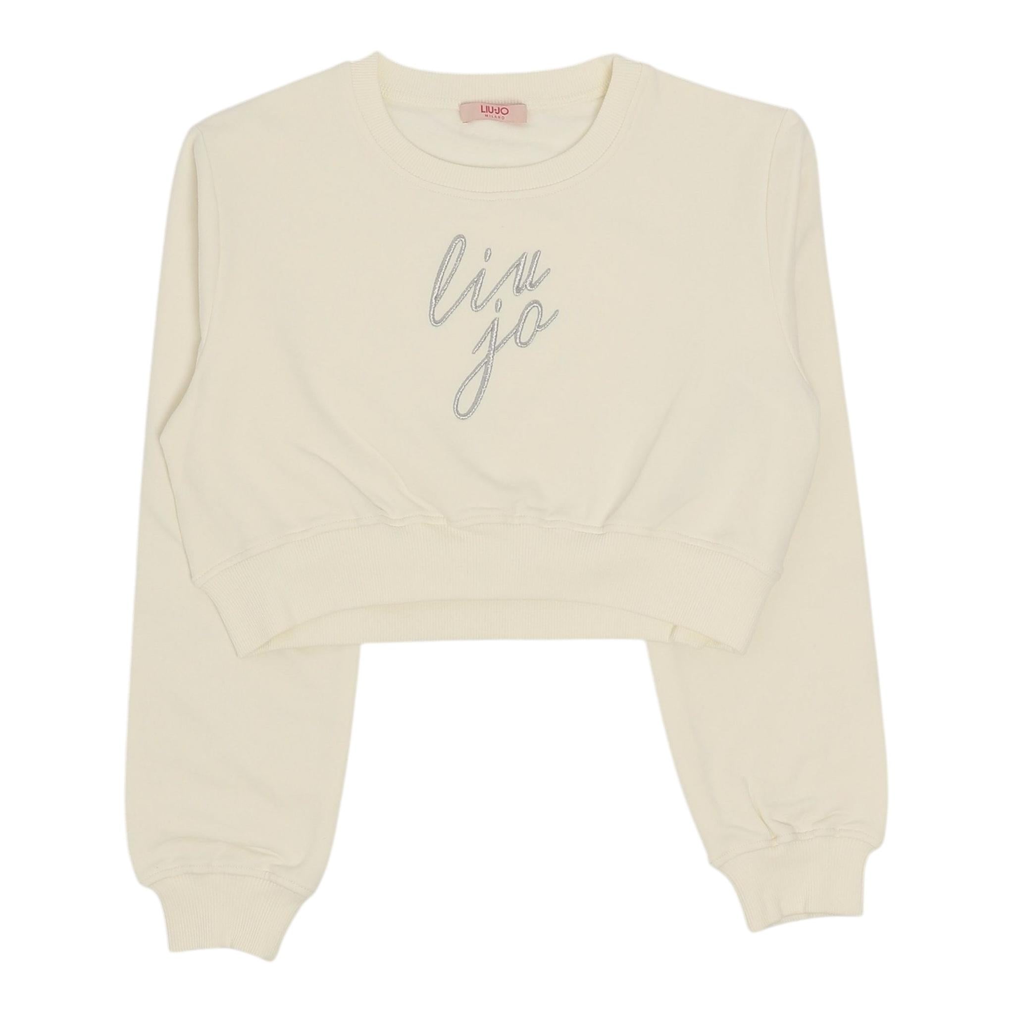 LIU JO felpa tinta unita giricollo Panna per Bambina GF4092F0939 PANNA LIU JO 