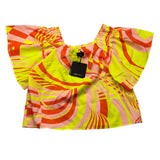 F**K Top Half Sleeve Multicolor Fantasy Print For Girls