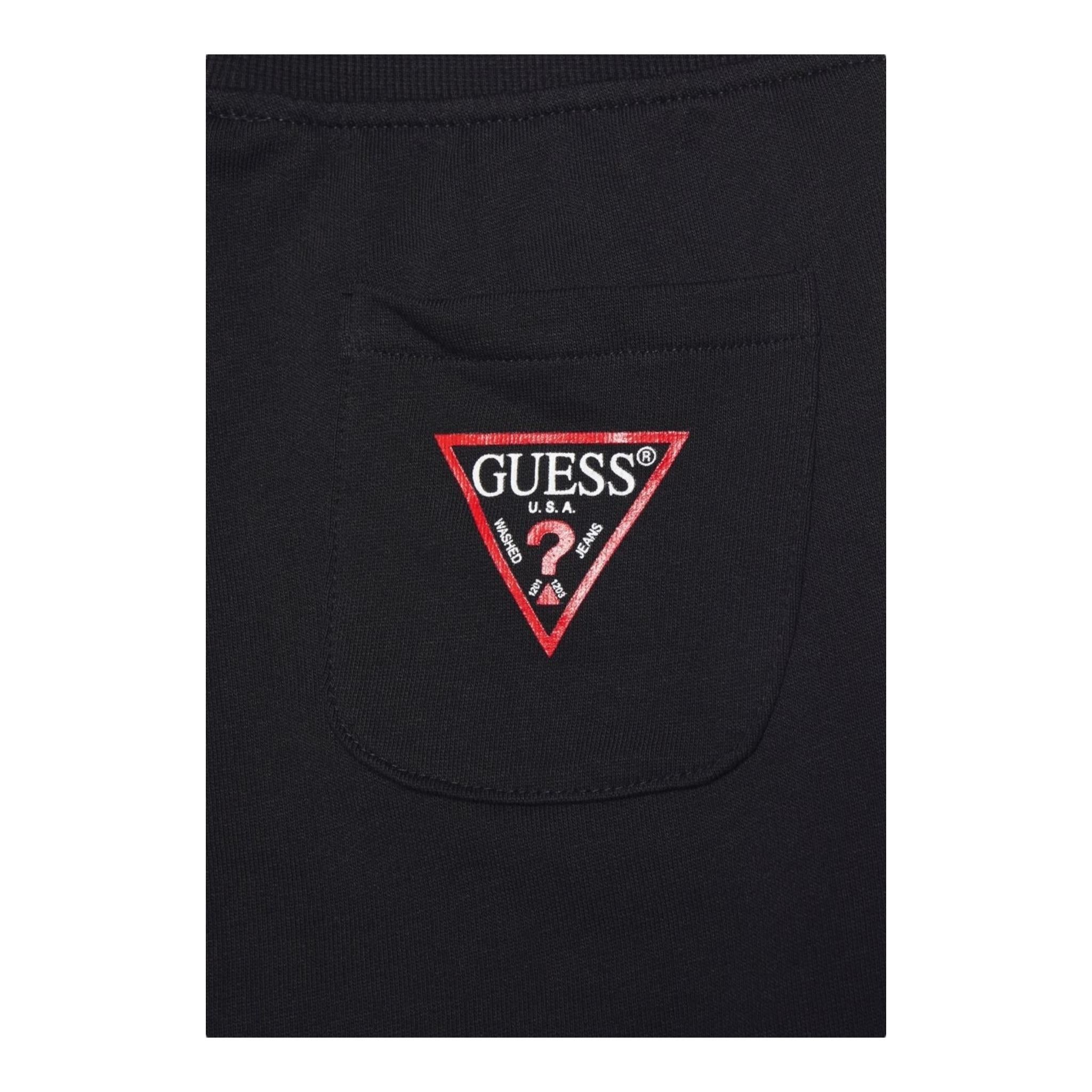 Guess Bermuda Tinta Unita con Logo per Bambino N93Q18KAUG0X NERO GUESS 