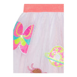 Billieblush Girls Solid Tulle Sequin Skirt White