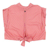 Dixie Pink Floral Print Half Sleeve Shirt For Girls
