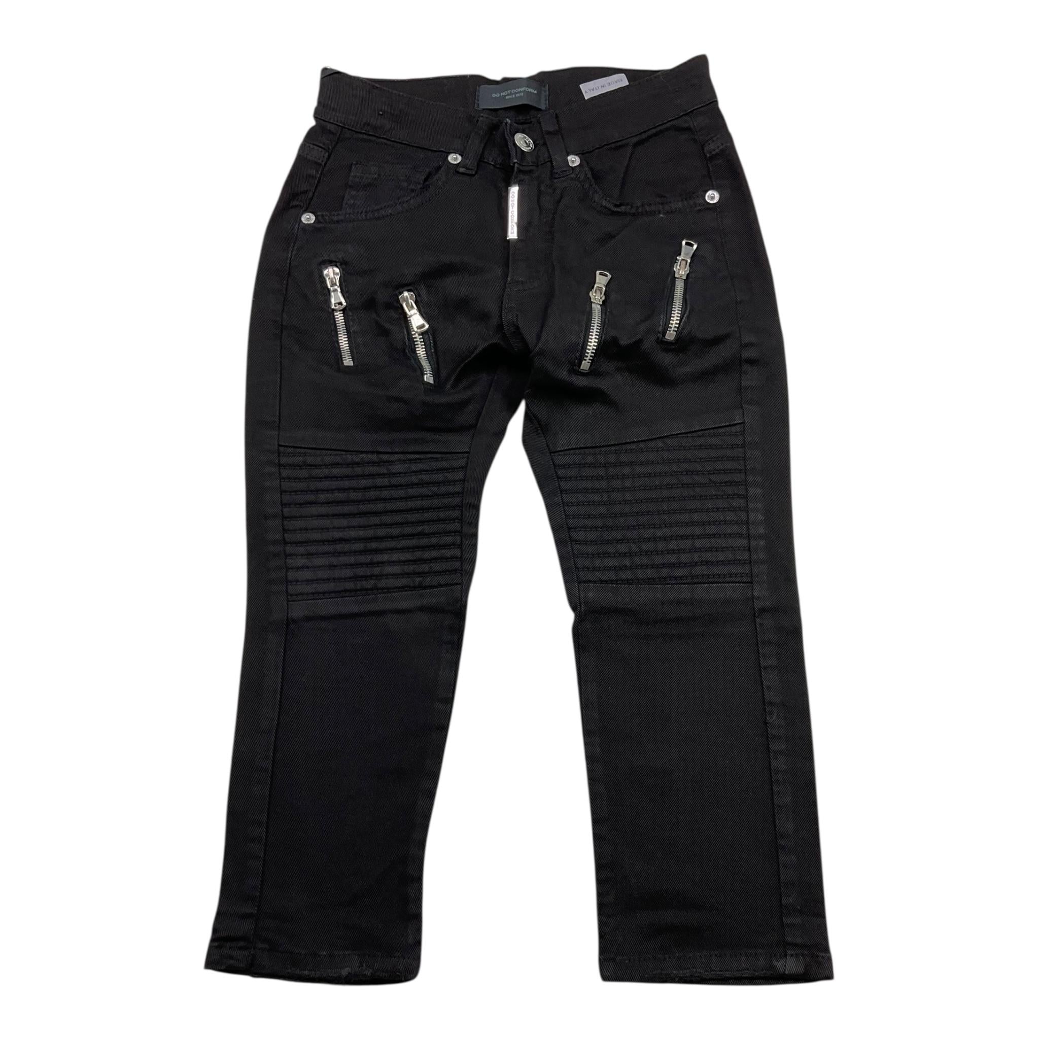 DO NOT CONFORM jeans tinta unita con girovita regolabile Nero per Bambino BK01 NERO DO NOT CONFORM 