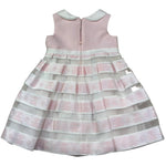Le Bebe Abito Giromanica Tinta Unitacon Ricami Logo per Bambina LBG0758 ROSA LE BEBE 