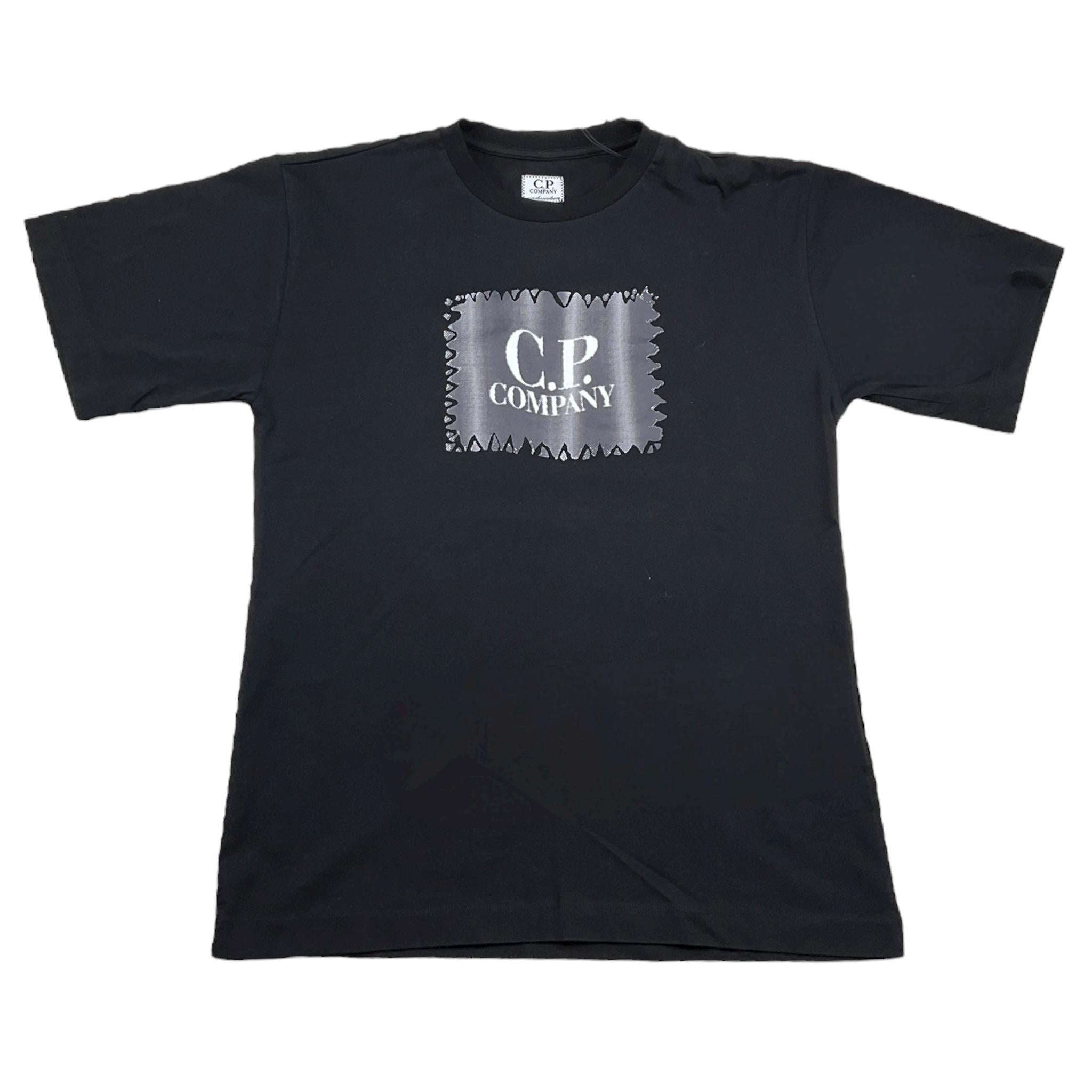 C.P. Company T-Shirt Girocollo Tinta Unita con Stampa per Bambino CQM002 NERO C.P. COMPANY 