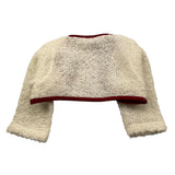 LA STUPENDERIA coprispalle tinta unita con profili in contrasto Panna per Neonata TBPL02 PANNA LA STUPENDERIA 