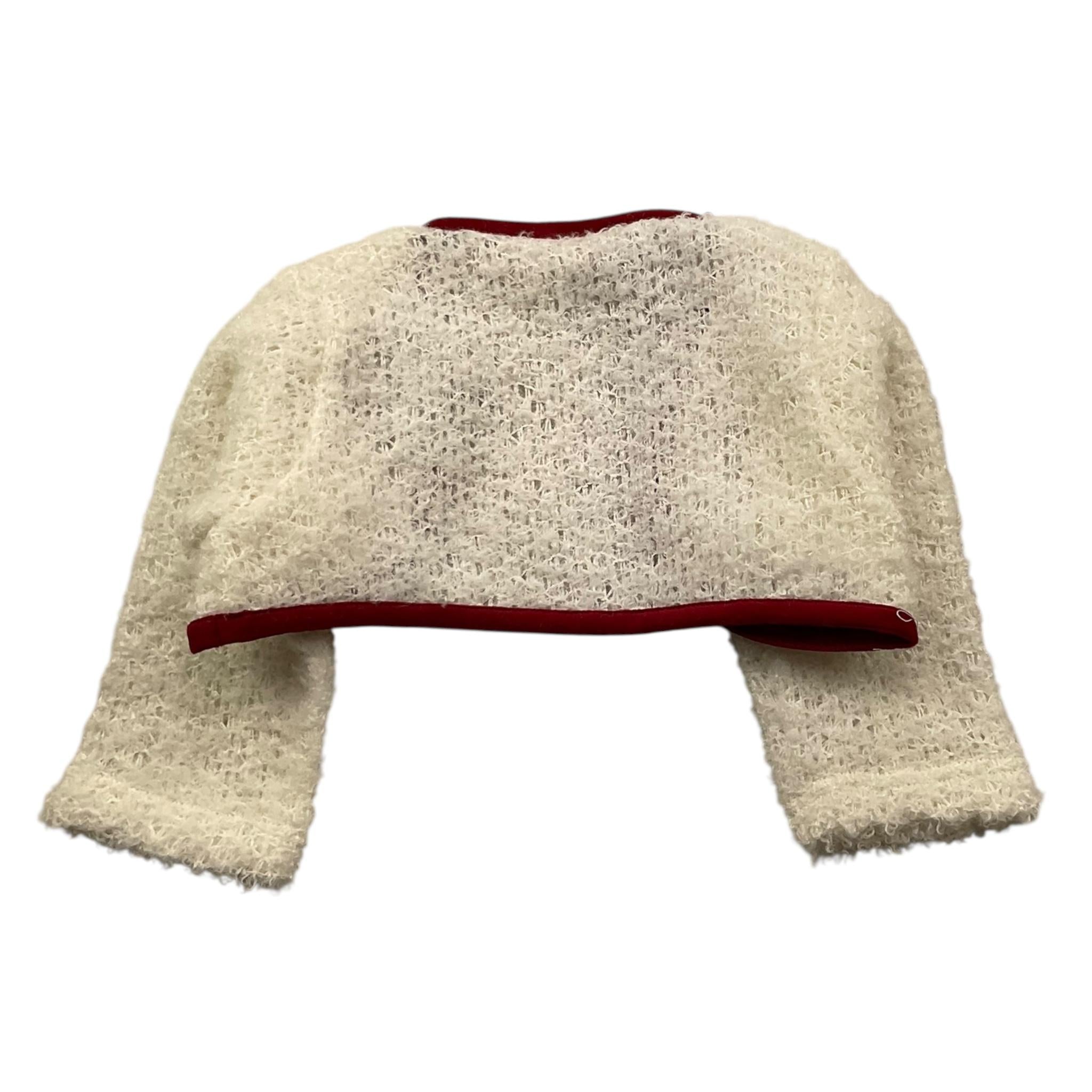 LA STUPENDERIA coprispalle tinta unita con profili in contrasto Panna per Neonata TBPL02 PANNA LA STUPENDERIA 