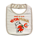Chicco Plain Bib With Contrasting Prints White For Newborn