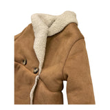 JANICE cappotto tinta unita con pelliccia Cammello per Bambina JN636N CAMMELLO JANICE 