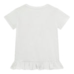 Guess T-Shirt Tinta Unita con Paillettes per Bambina K5RI19K6YW4 BIANCO GUESS 