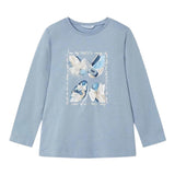 MAYORAL shirt girocollo tinta unita con stampa in contrasto Celeste per Neonata 407397N CELESTE MAYORAL 