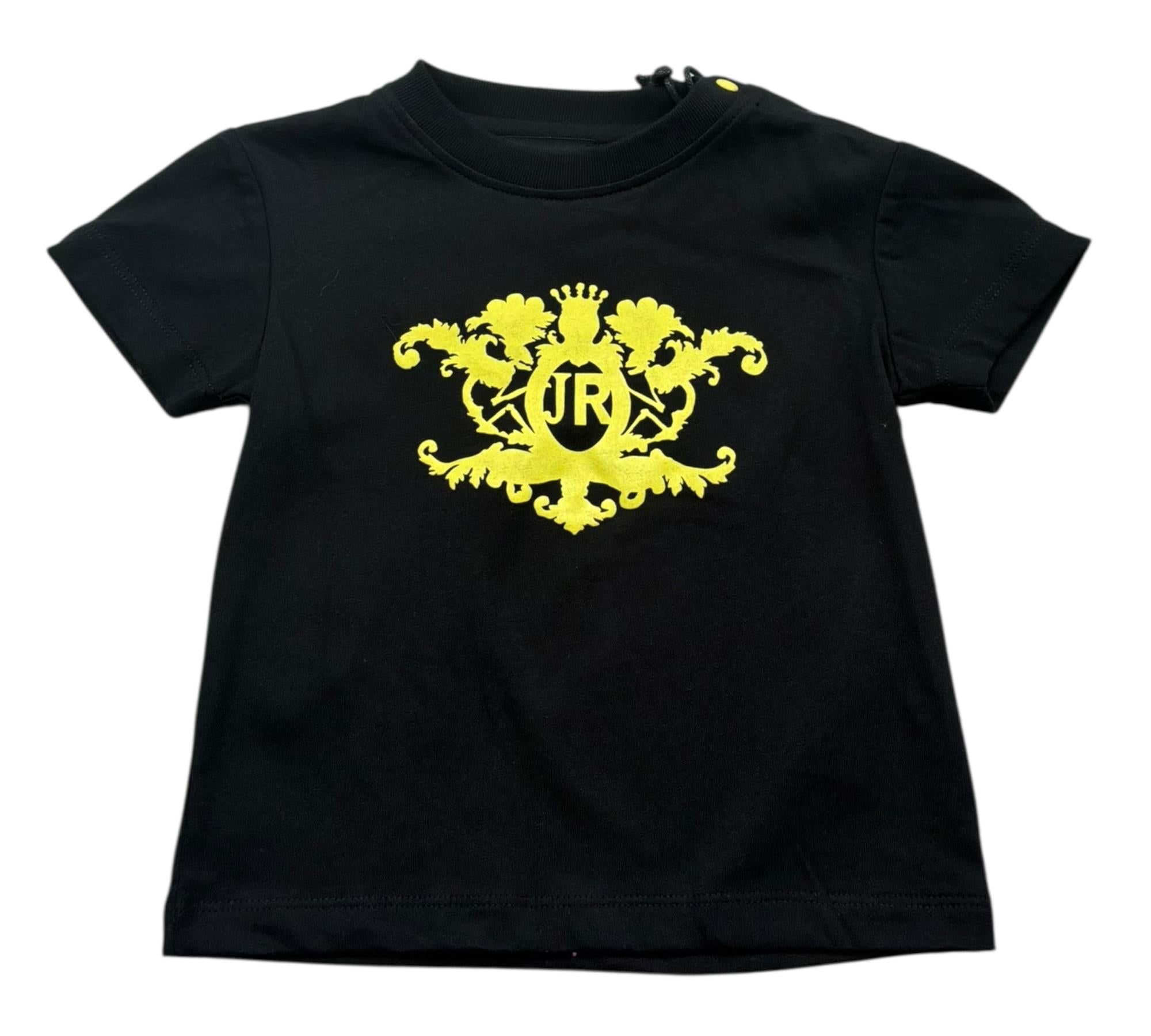 John Richmond T-Shirt Girocollo Tinta Unita con Stampa per Neonato RIP26072TS NERO JOHN RICHMOND 
