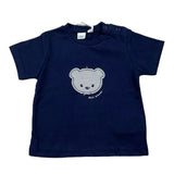 I Do T-Shirt Crew Neck Solid Color With Contrast Print Blue For Newborn