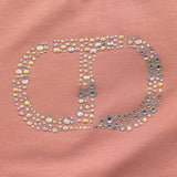 Twinset T-Shirt Girocollo Tinta Unita con Stampa per Neonata 251GJ2485 ROSA TWINSET 